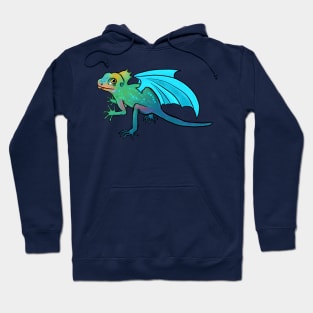 Adorable Green and Blue Baby Dragon Hoodie